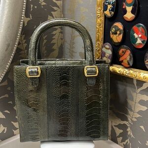 Vintage ostrich leg bag